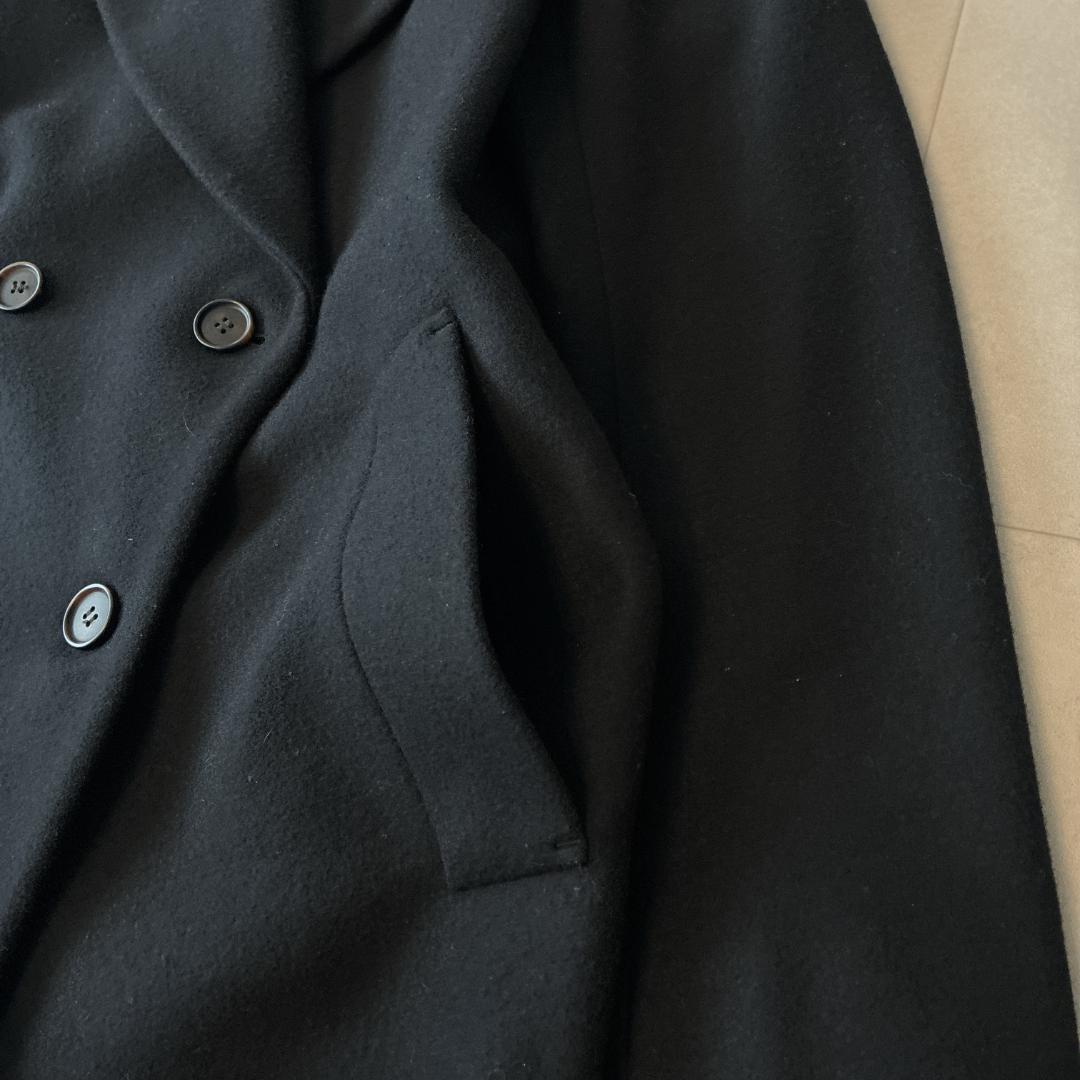 近年 美品 ICB♡ウールリバー Pコート ダブルボタン 大きいサイズ 13黒