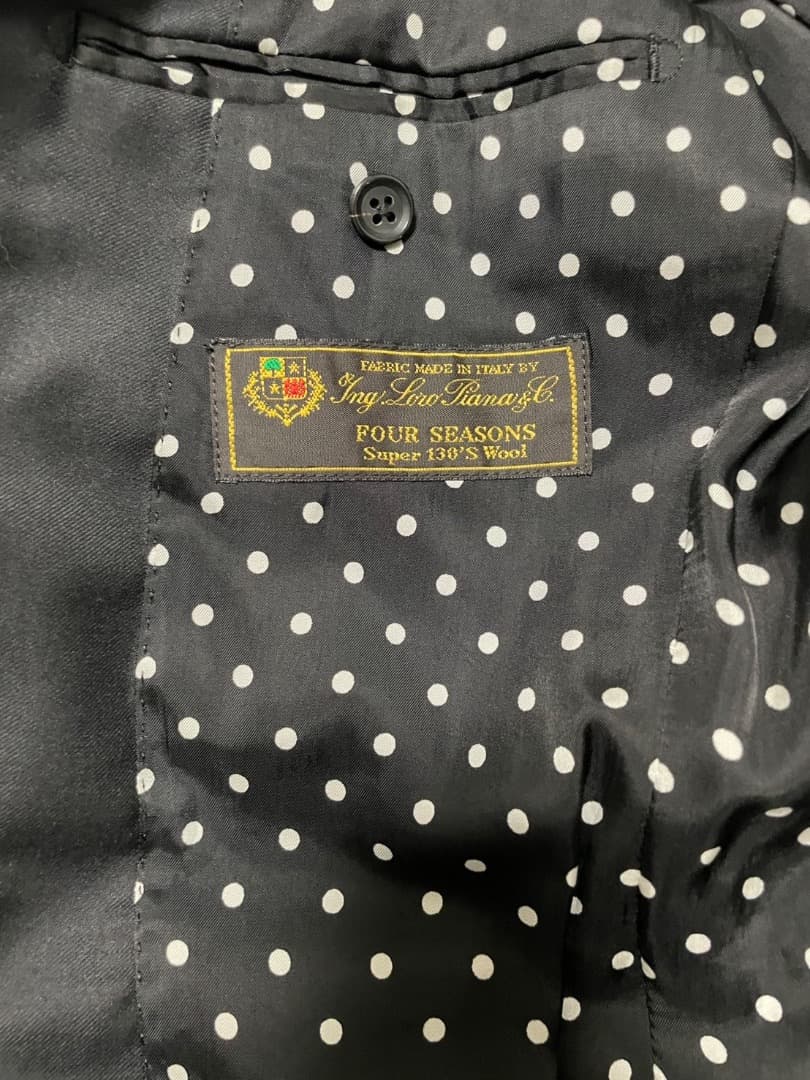 ワコマリア　セットアップ　スーツ　ロロピアーナ　3ピース＋ネクタイ　ドット裏地