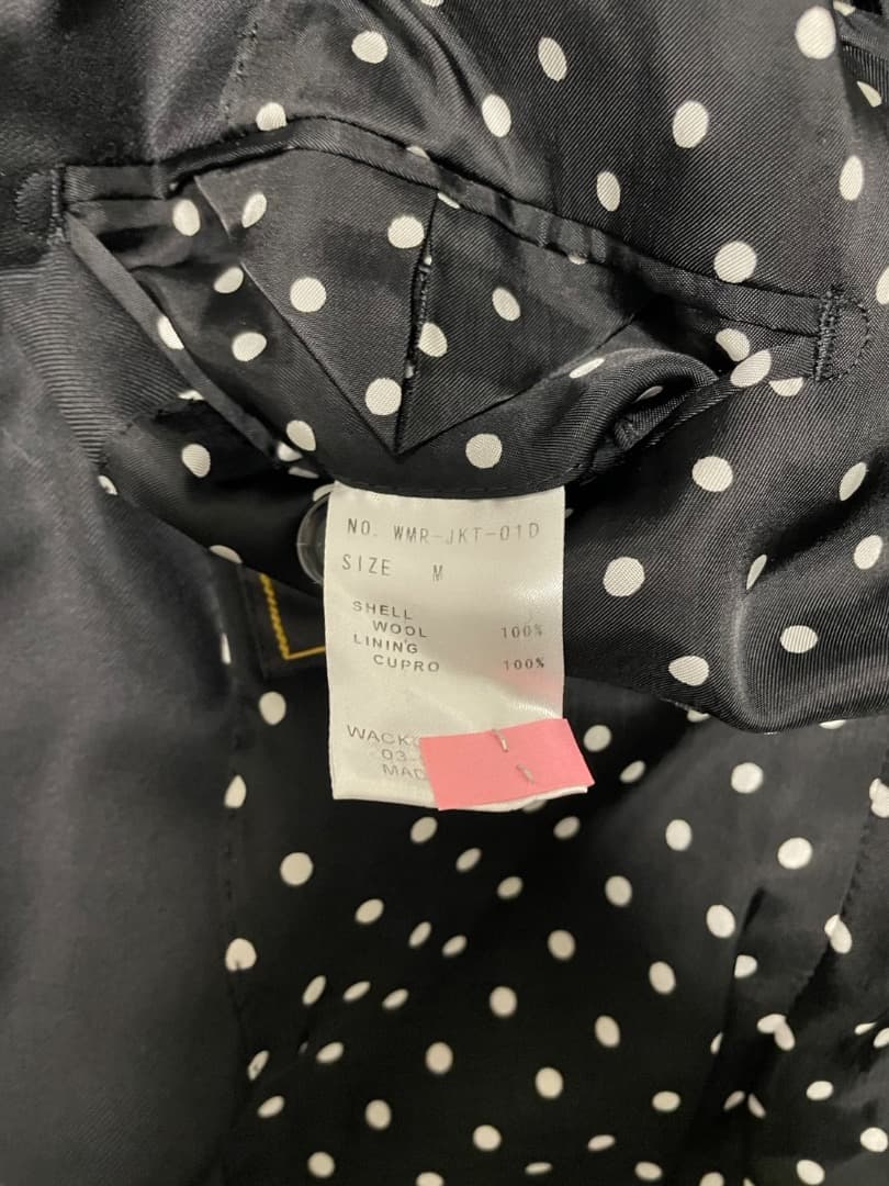 ワコマリア　セットアップ　スーツ　ロロピアーナ　3ピース＋ネクタイ　ドット裏地