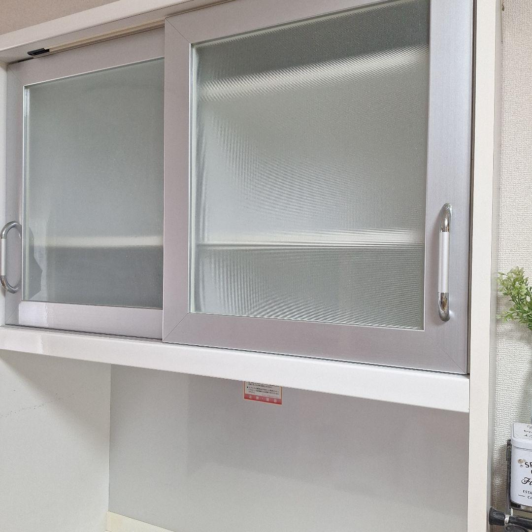 キッチンカウンター　キッチンボード　食器棚　白　東京インテリア　90cm