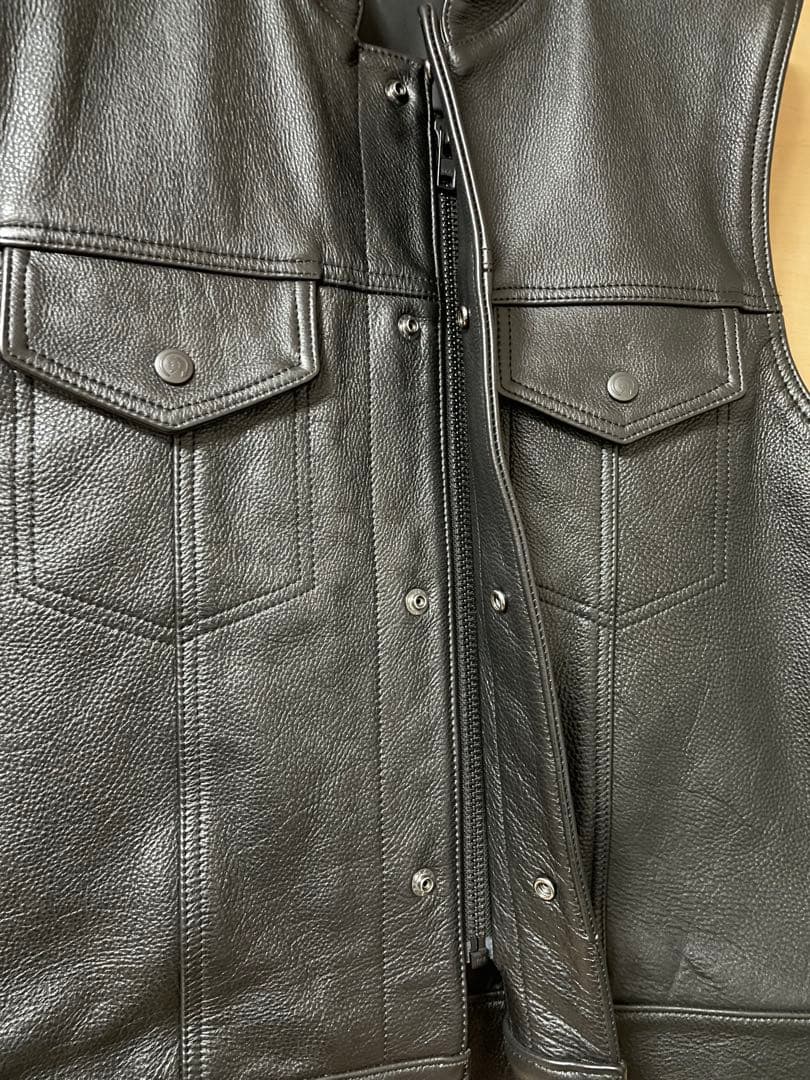black parade Leather Vest L ブラックパレード