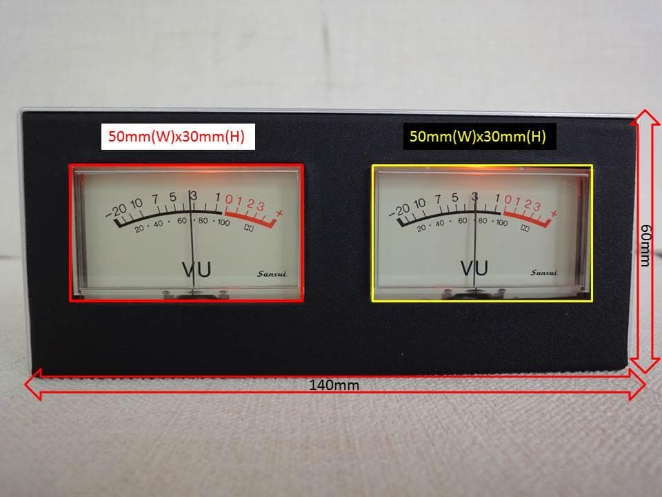 自作ステレオVUメーター187号機（サンスイ未使用新品）