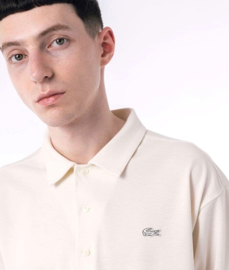 LACOSTEラコステ　ポロシャツ サマーウールライク鹿の子地ポロシャツ
