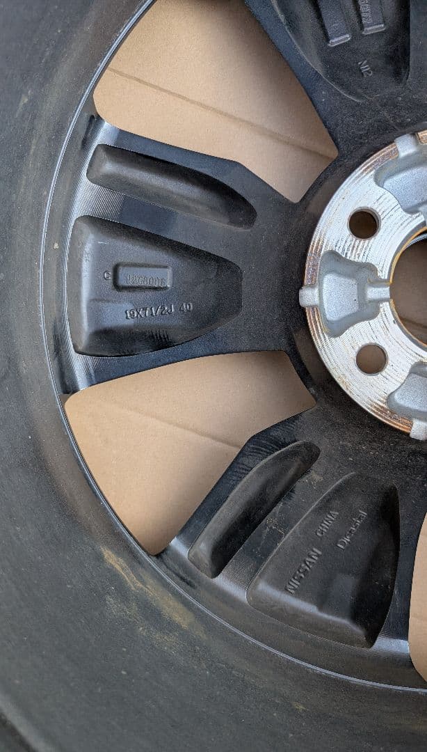 日産X トレイル19インチ 純正ホイール ブラックポリッシュ1本