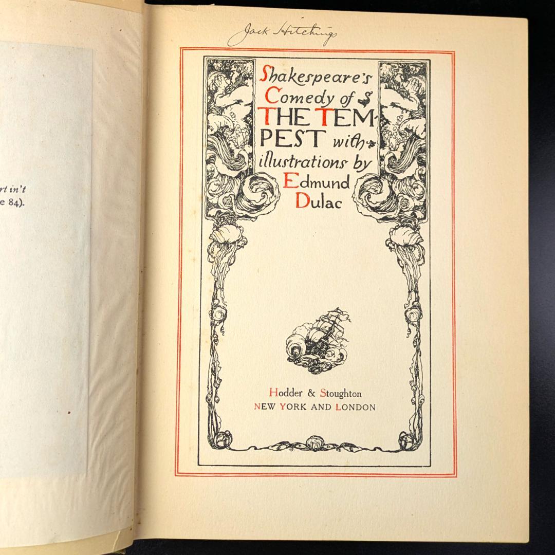 エドマンド・デュラック挿画 シェイクスピア『テンペスト』挿絵本 20世紀初頭刊