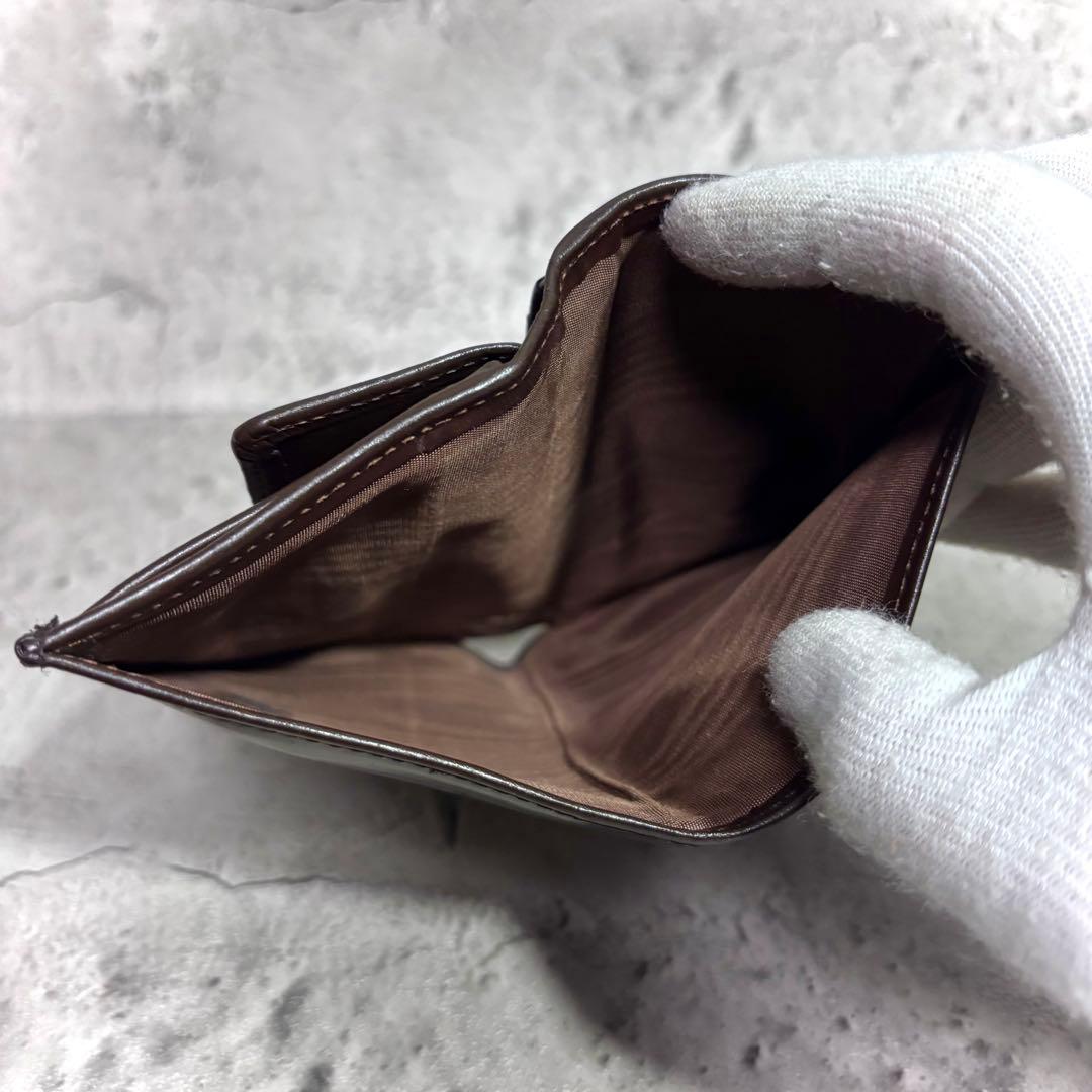 【よっこん！】ホワイトハウスコックス 3つ折り財布 ダークブラウン 茶