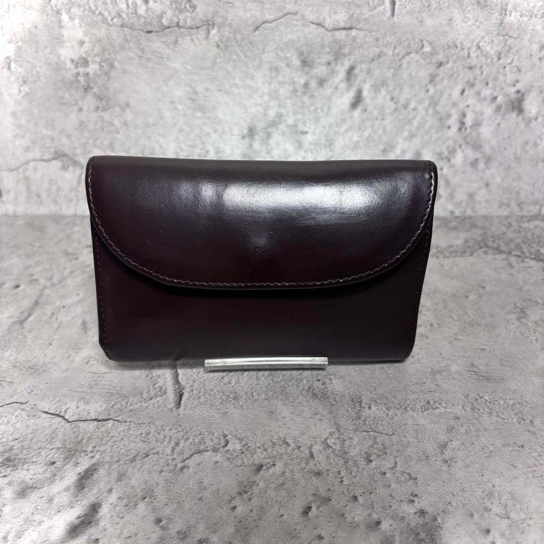 【よっこん！】ホワイトハウスコックス 3つ折り財布 ダークブラウン 茶