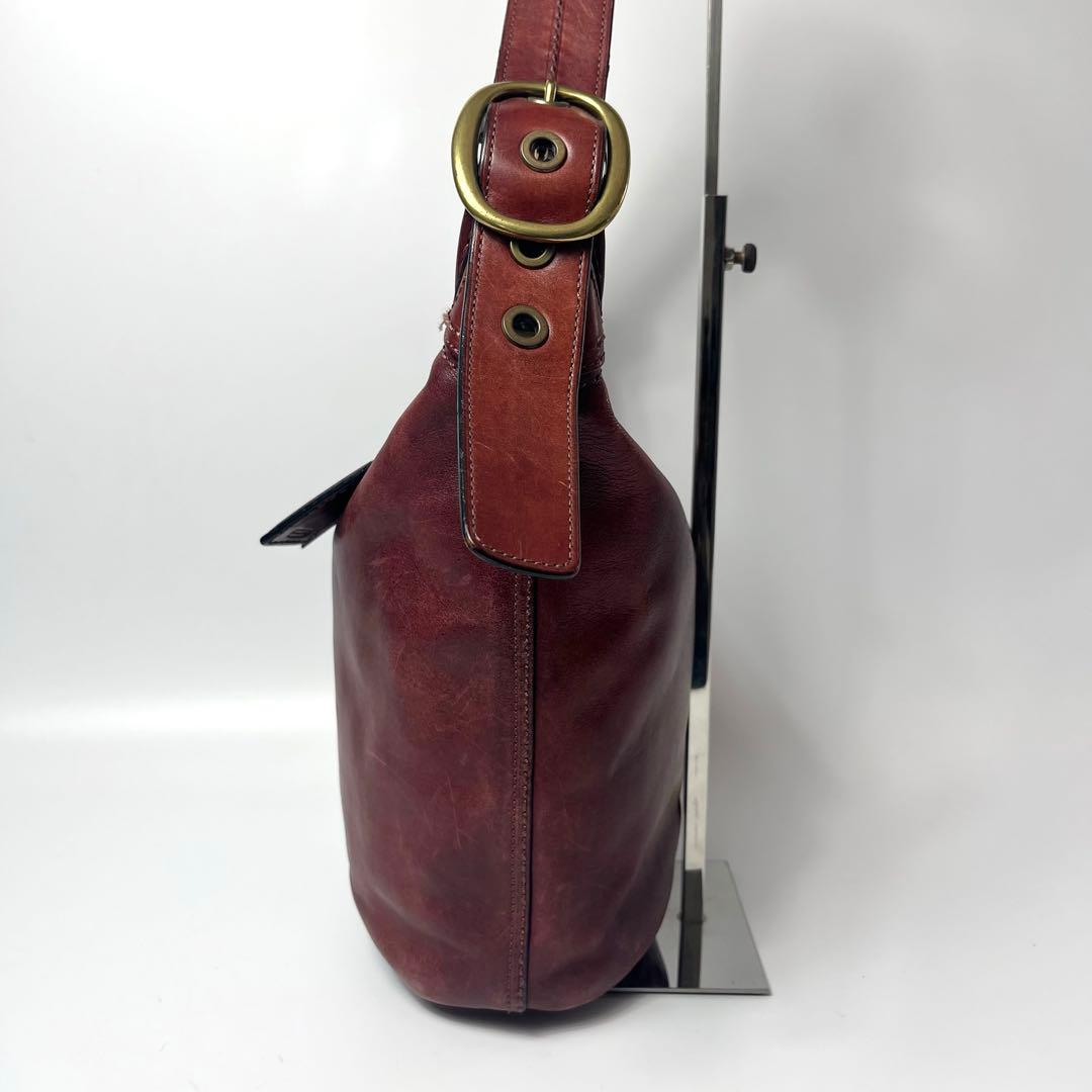 COACH オールドコーチ ショルダーバッグ グラブタンレザー ボルドー 881