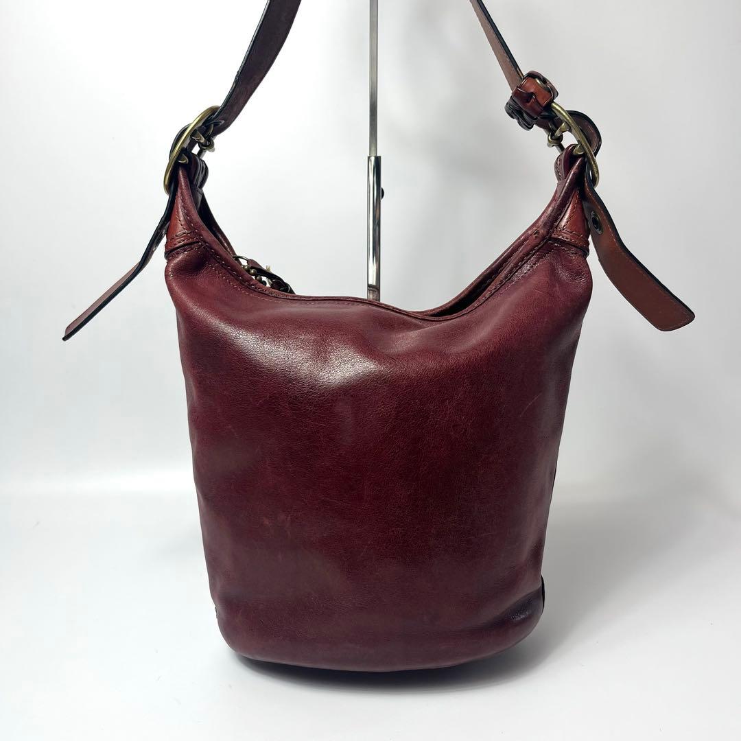 COACH オールドコーチ ショルダーバッグ グラブタンレザー ボルドー 881