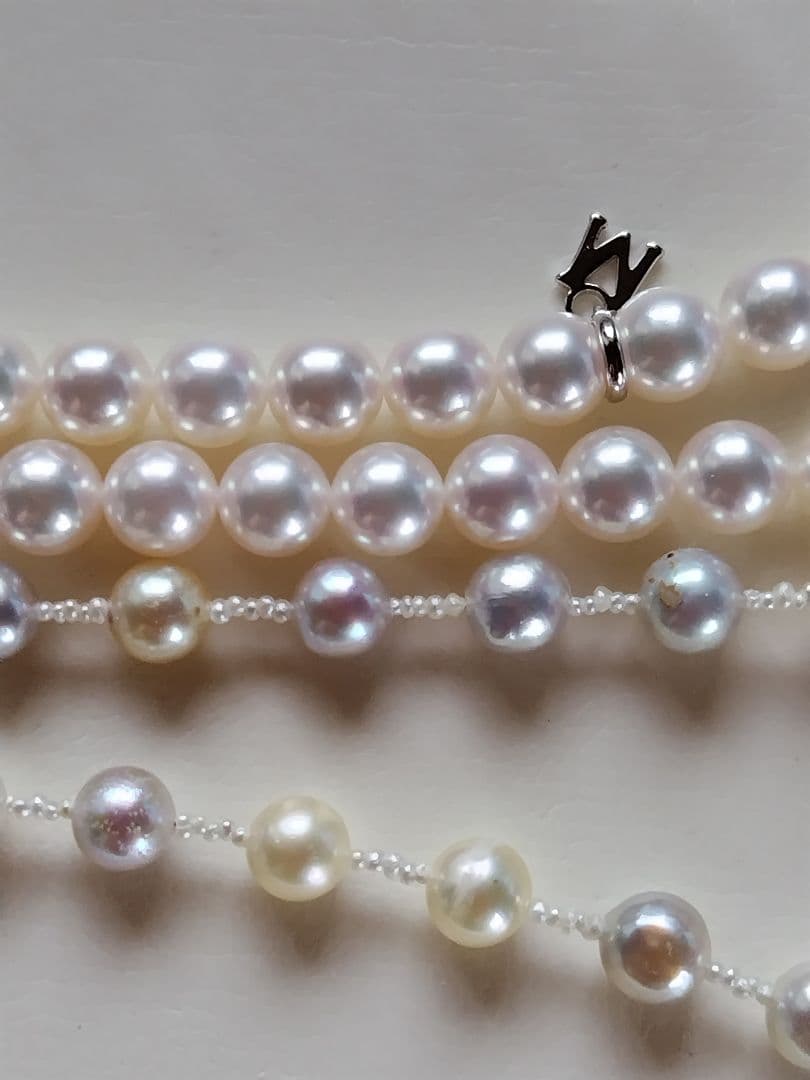 アコヤ真珠、あこや砂ケシパールの、オメガ風ネックレス