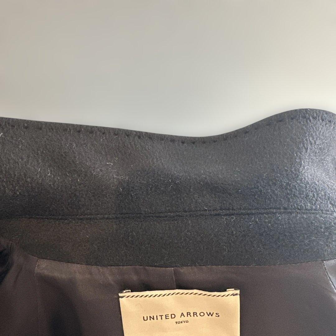 UNITED ARROWS ウール　ロングコート　黒　38 美品
