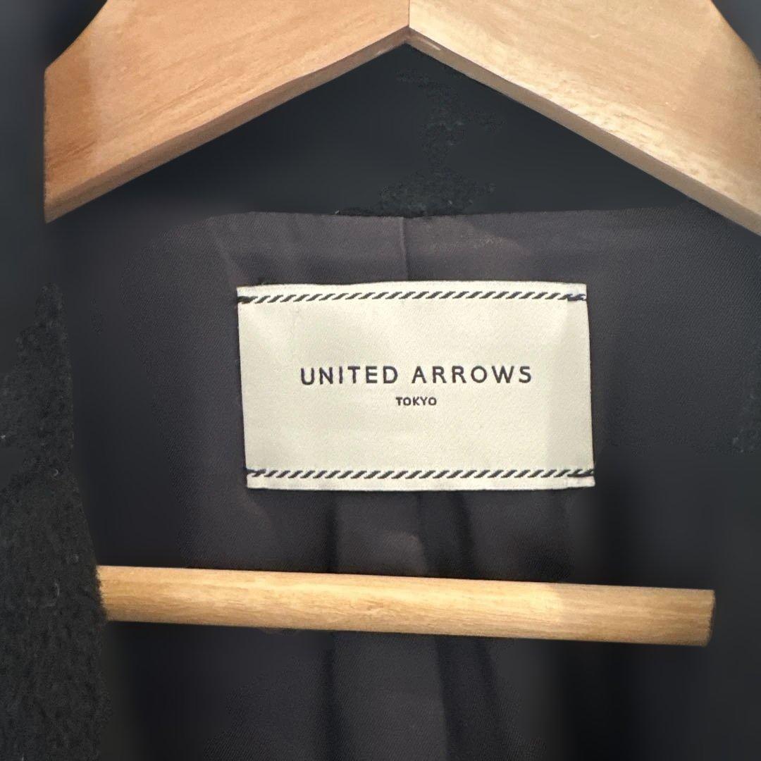 UNITED ARROWS ウール　ロングコート　黒　38 美品