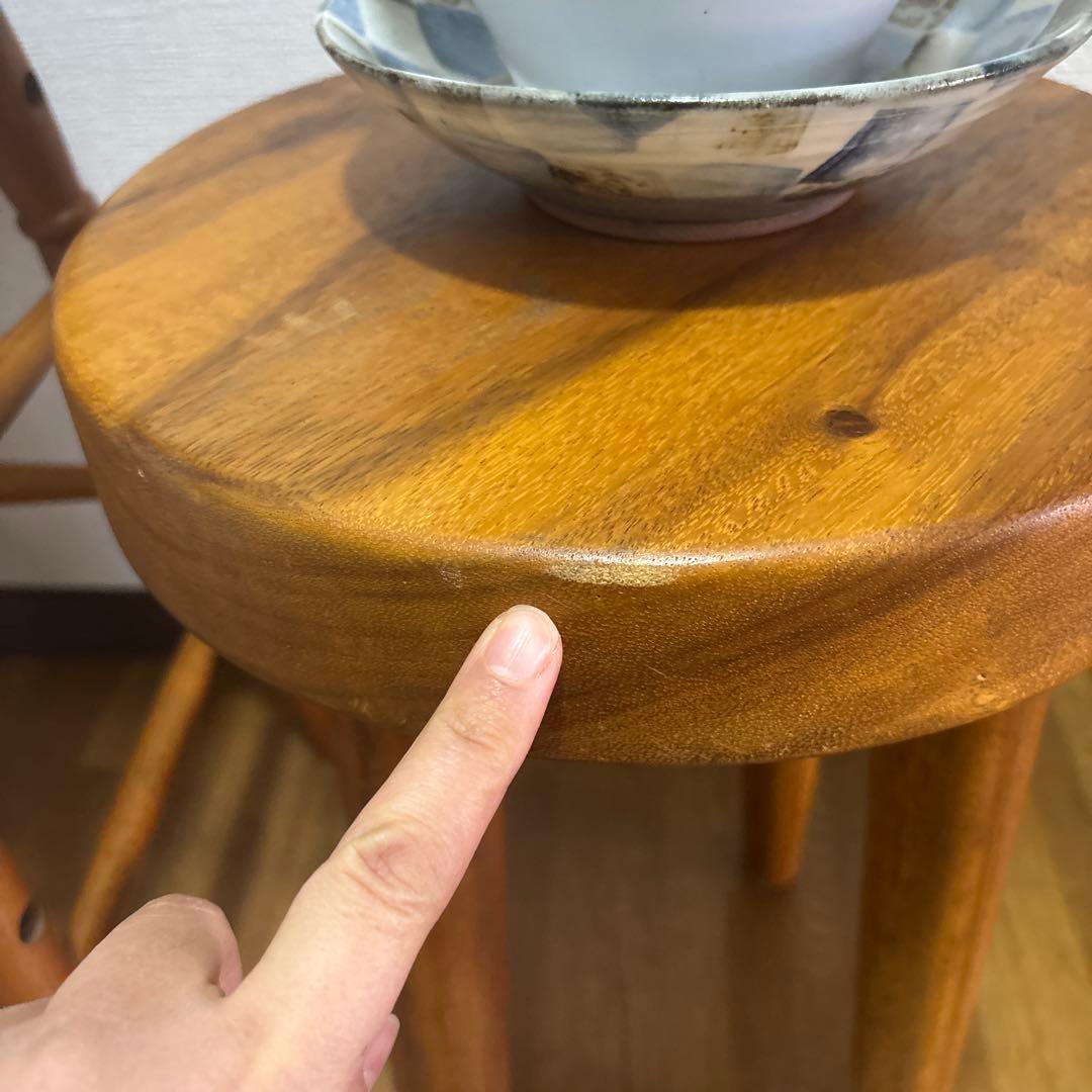 スツール2脚セット　木製　定価合計¥23700 花台