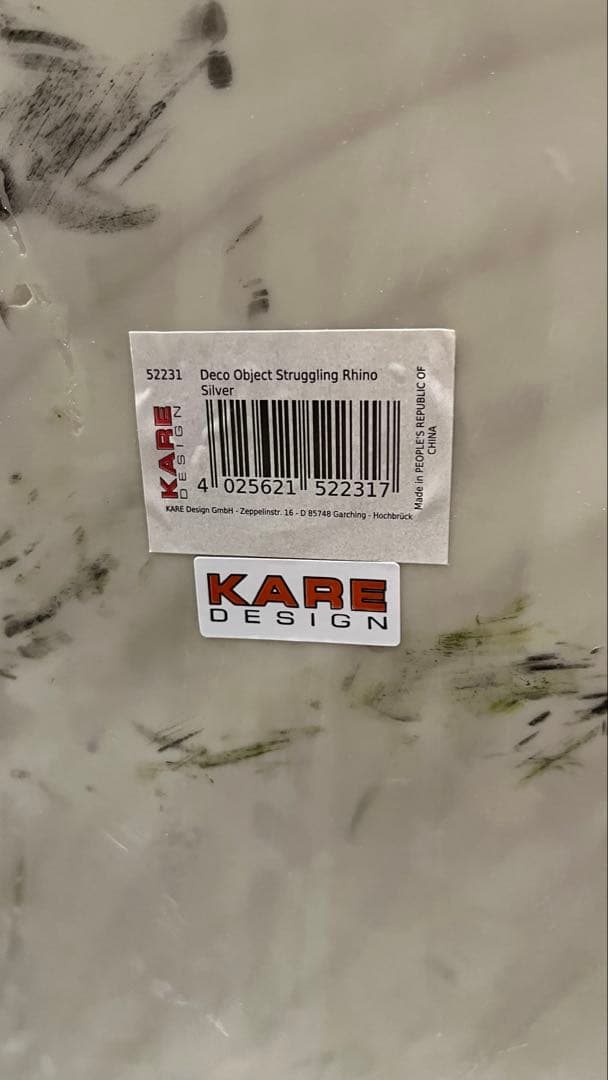 【希少】 カレデザイン Deco Object Struggling Rhino