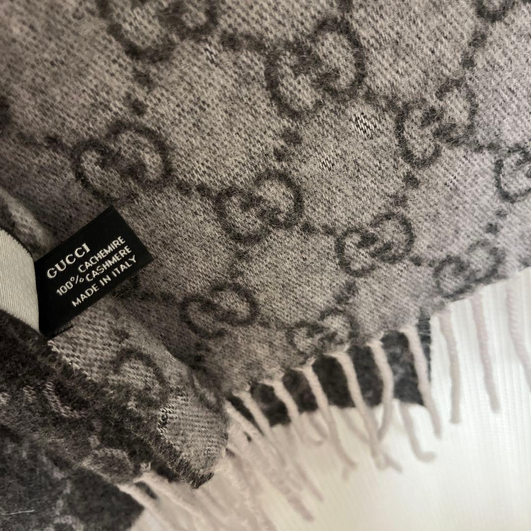 グッチ カシミヤマフラー リバーシブル