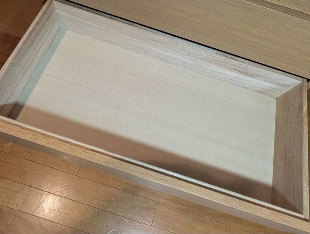 ■送料込■無印 MUJI 木製チェスト オーク材 4段ワイド 衣類収納 たんす棚