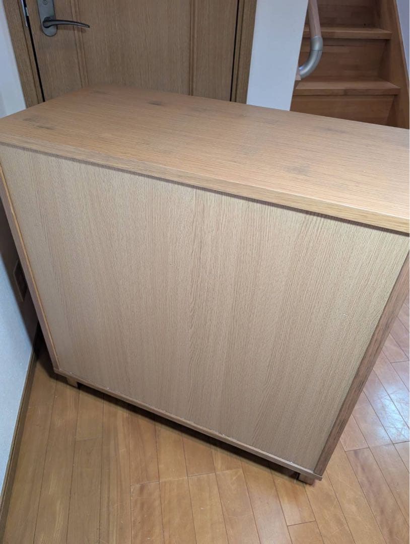 ■送料込■無印 MUJI 木製チェスト オーク材 4段ワイド 衣類収納 たんす棚