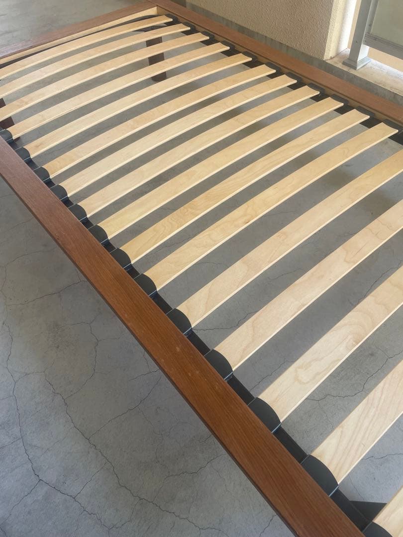 【引取限定】無印シングルベッドフレーム ナチュラルウッド