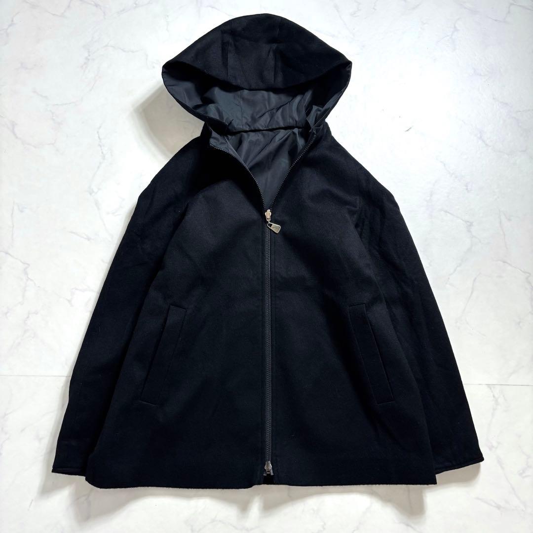 極美品✨レリアン CINZIA ROCCA カシミヤ ウール ブルゾン ブラック