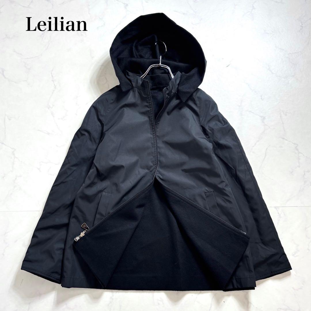 極美品✨レリアン CINZIA ROCCA カシミヤ ウール ブルゾン ブラック