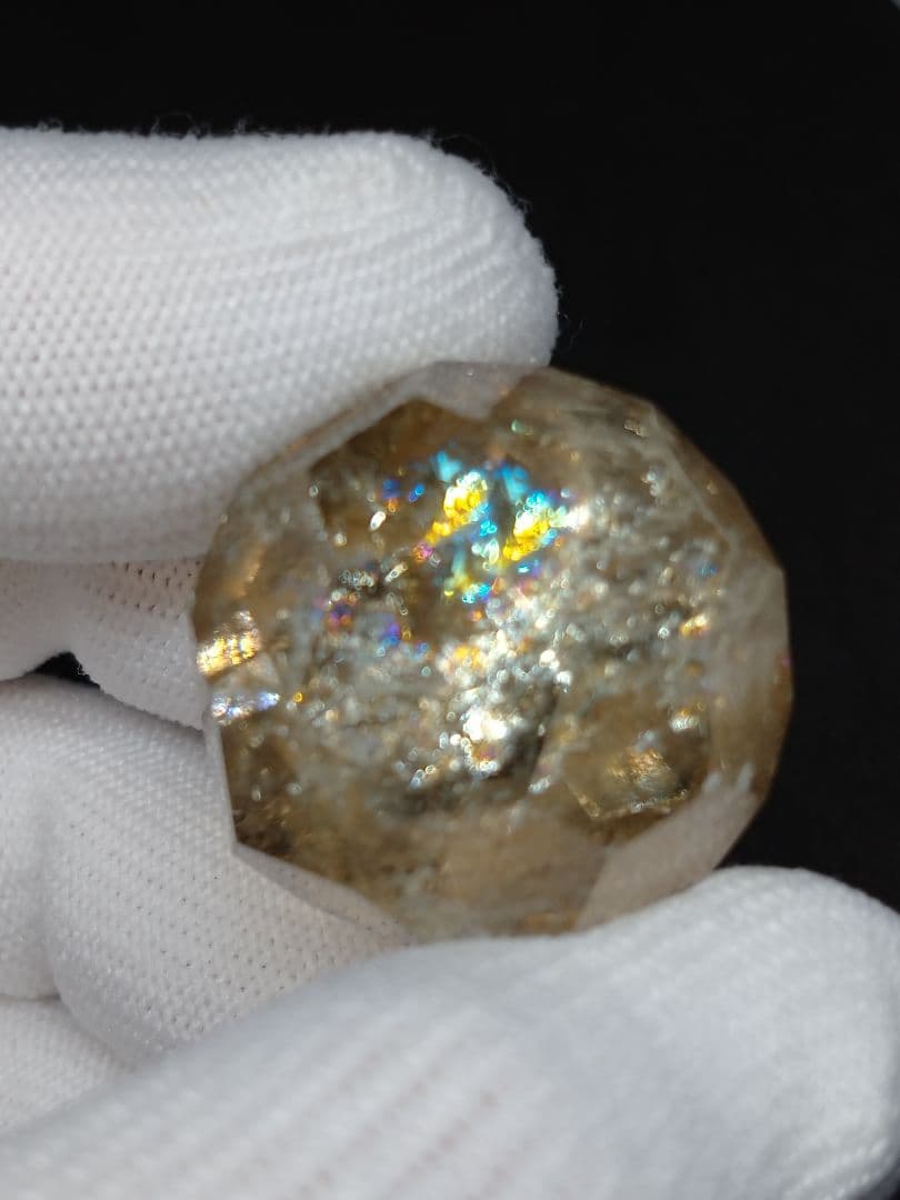 天然石■シトリン■多面カット玉■七星陣■これもマジやばいやつ■台座オマケ