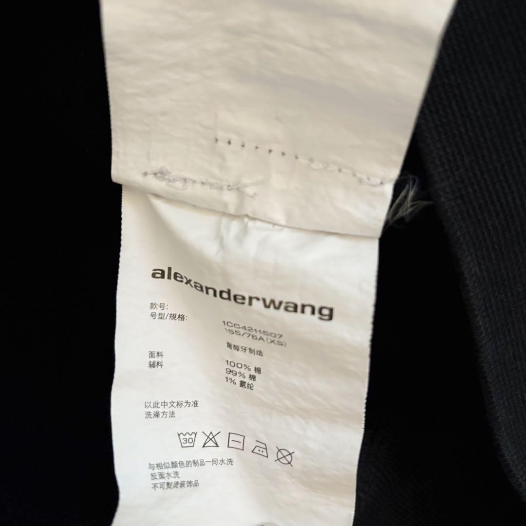 alexander wang ブラック クロップドスウェット　アレキサンダーワン