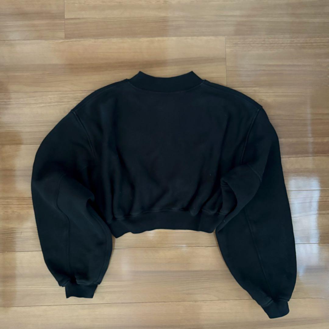 alexander wang ブラック クロップドスウェット　アレキサンダーワン