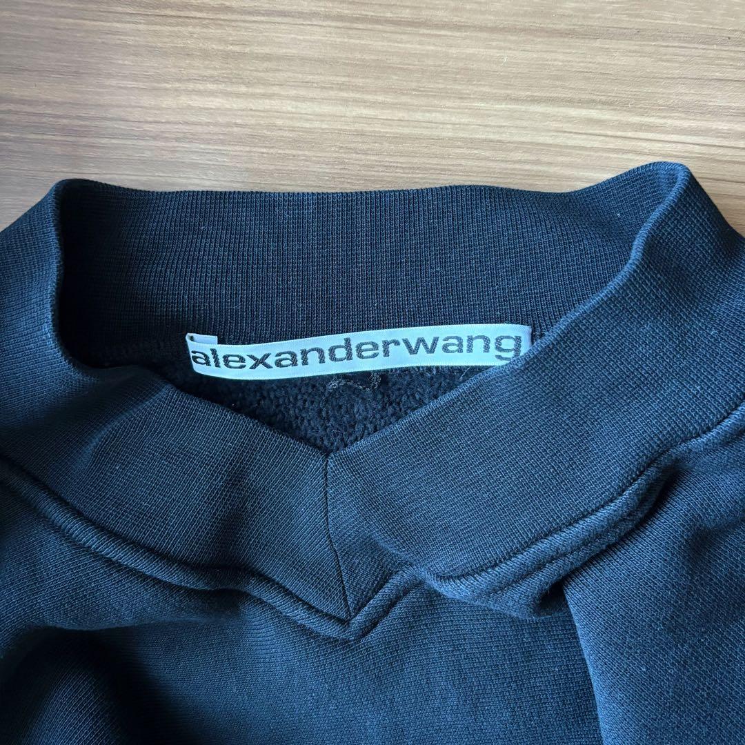 alexander wang ブラック クロップドスウェット　アレキサンダーワン