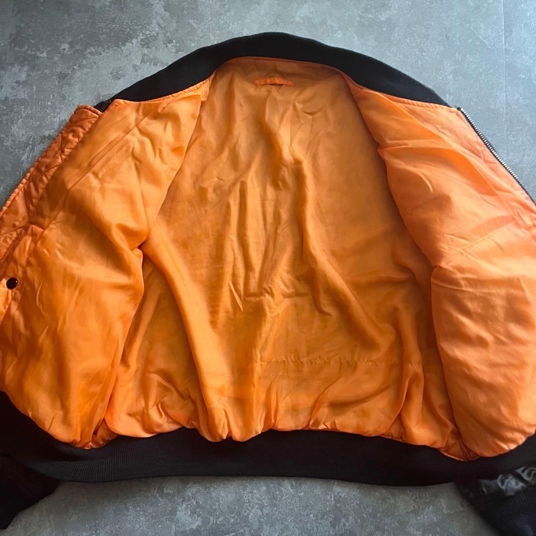 ma-1 フライトジャケット　ワッペン　ブラック リバーシブル