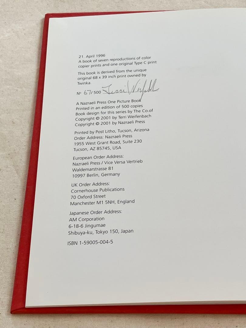 洋書 Instruction Manual No.2 Terri Weifenbach