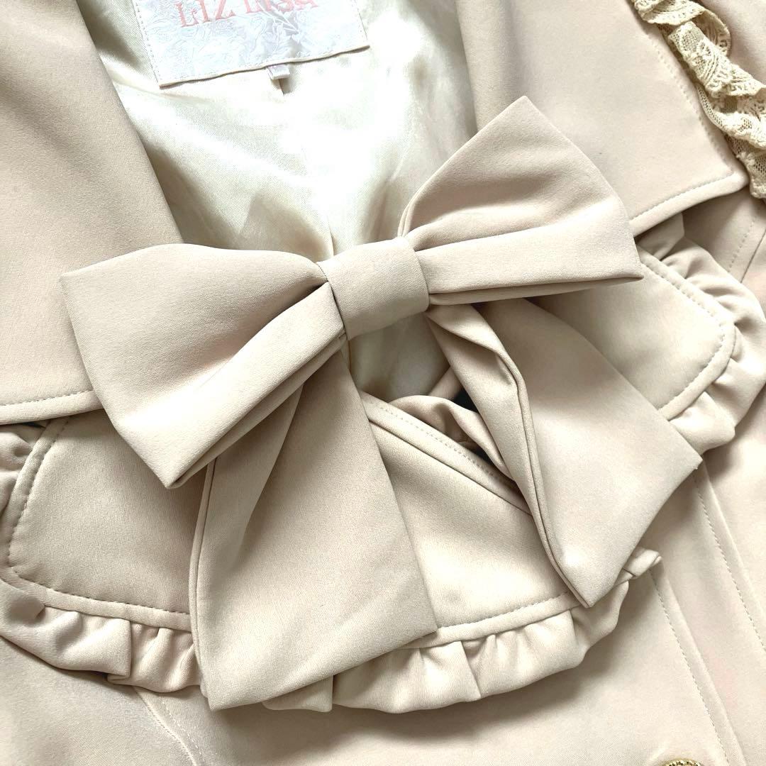 LIZ LISA リズリサ レースフリル襟 トレンチコート ベルト付 リボン