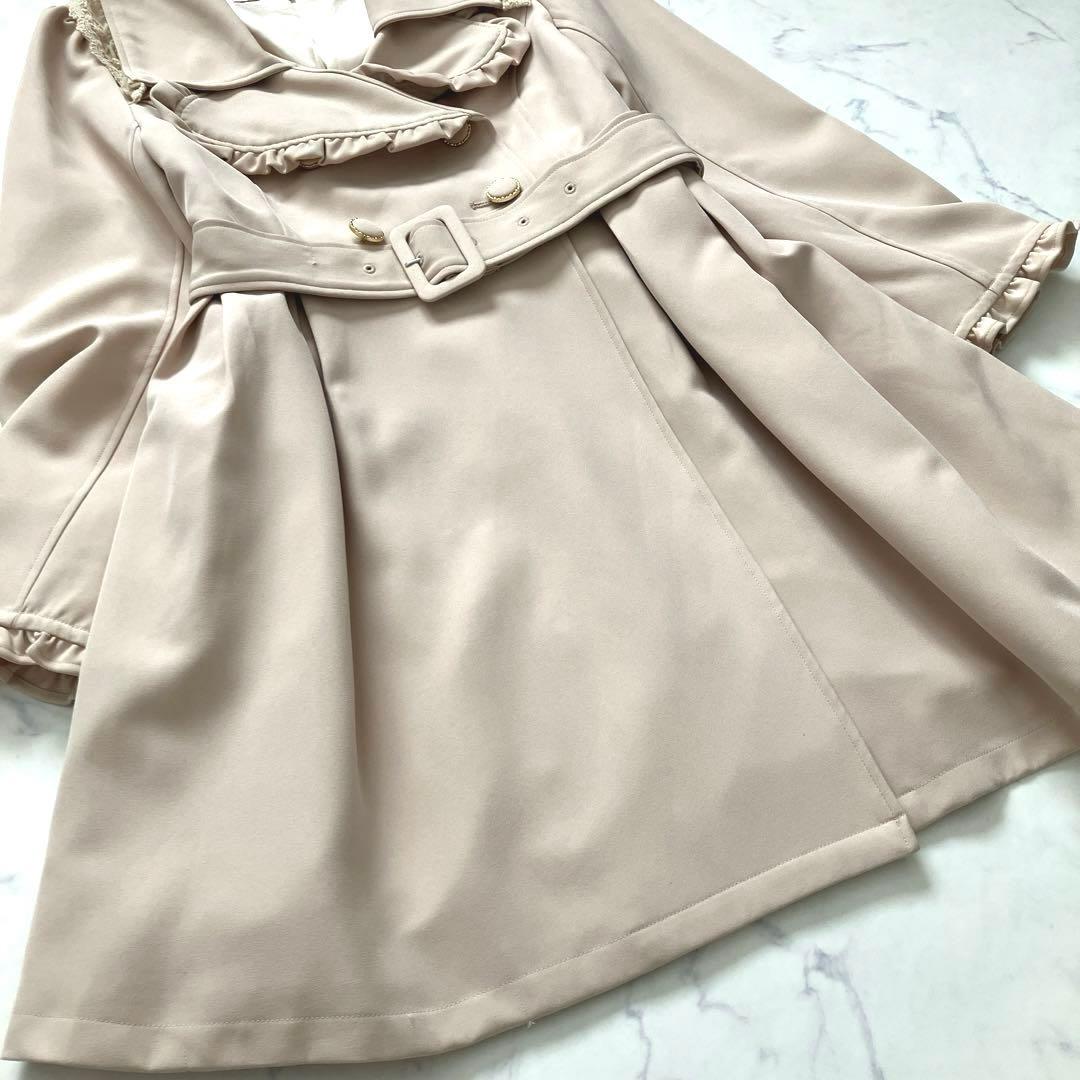 LIZ LISA リズリサ レースフリル襟 トレンチコート ベルト付 リボン