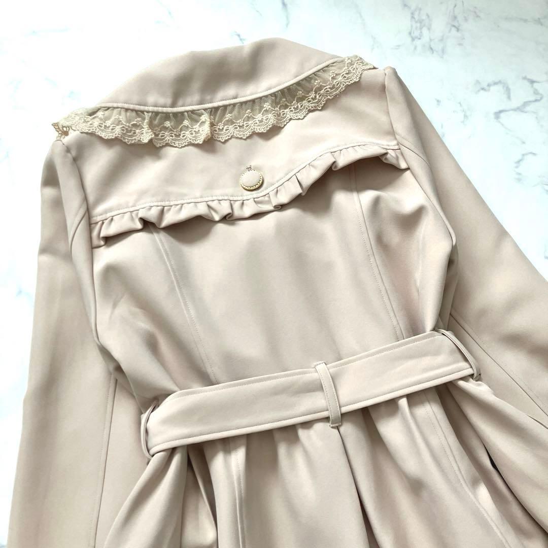 LIZ LISA リズリサ レースフリル襟 トレンチコート ベルト付 リボン