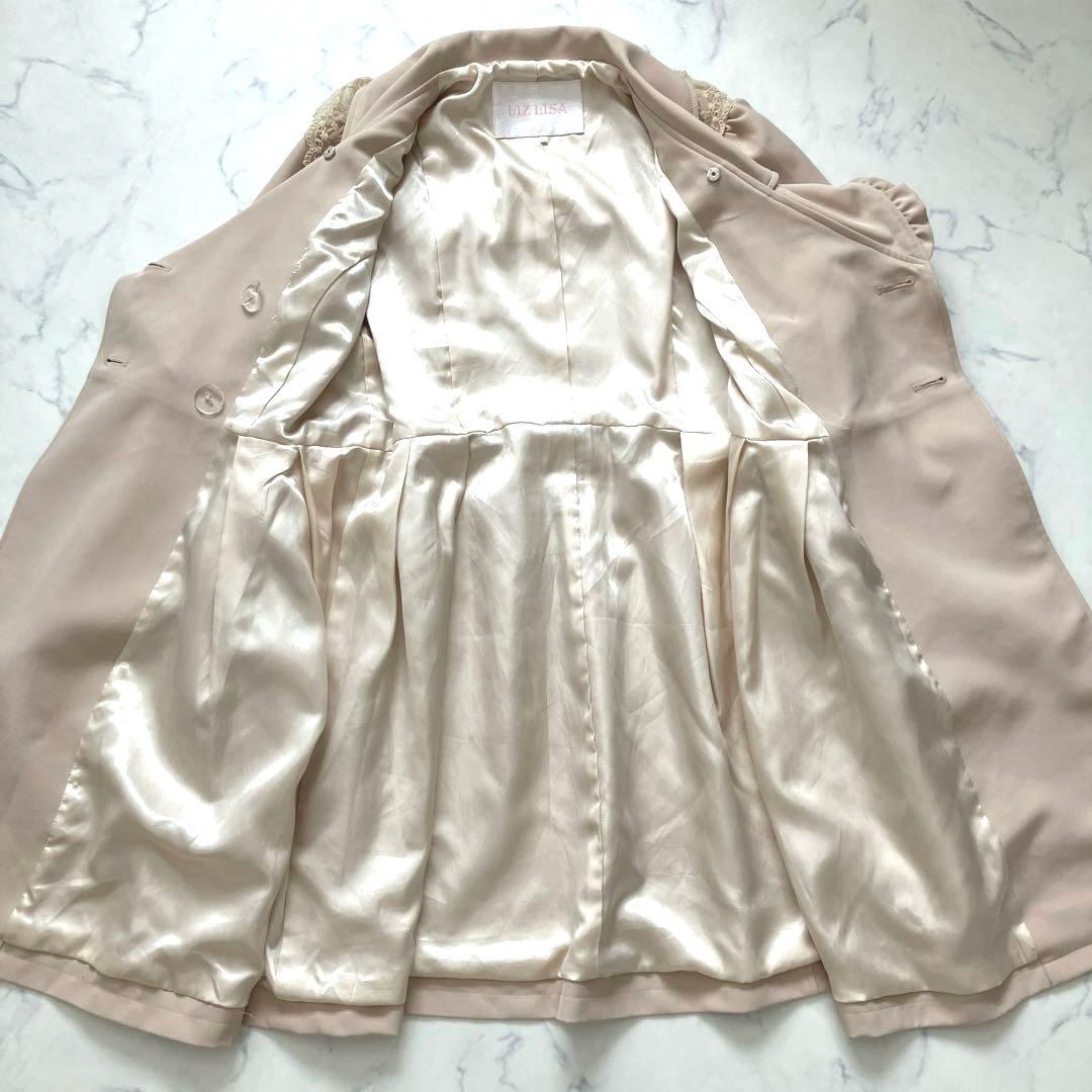 LIZ LISA リズリサ レースフリル襟 トレンチコート ベルト付 リボン