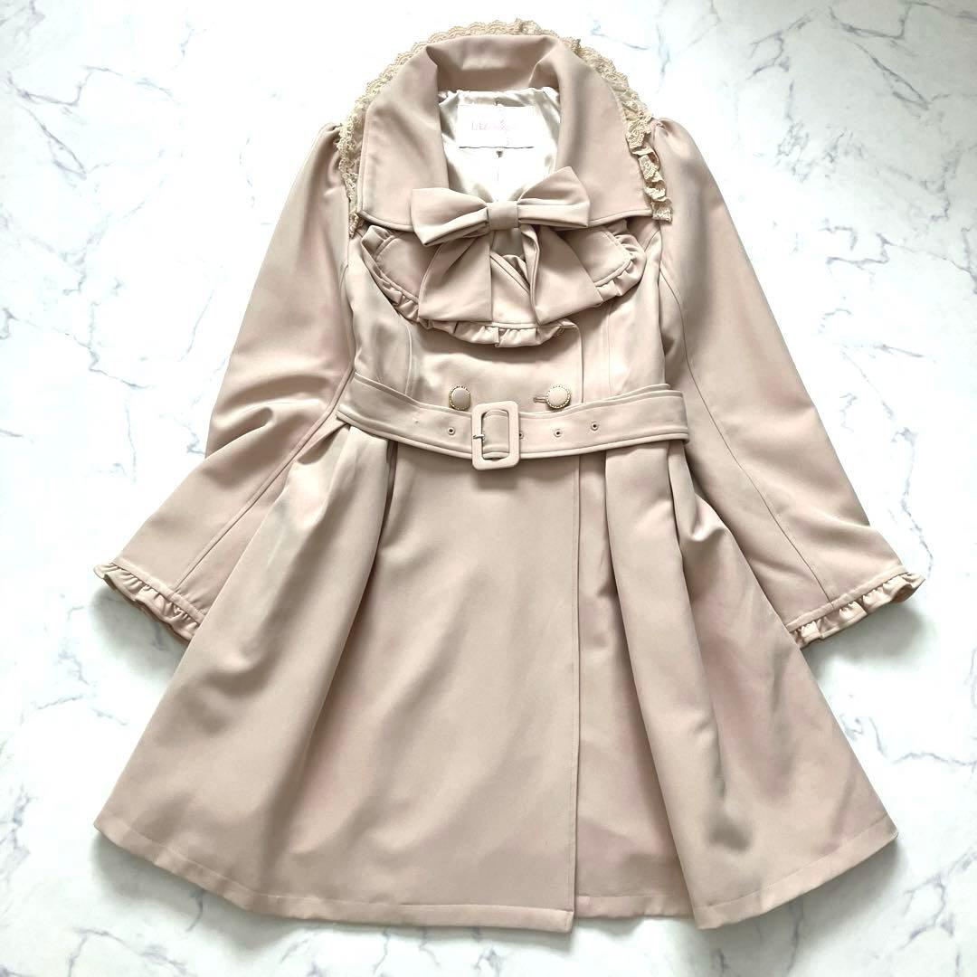 LIZ LISA リズリサ レースフリル襟 トレンチコート ベルト付 リボン