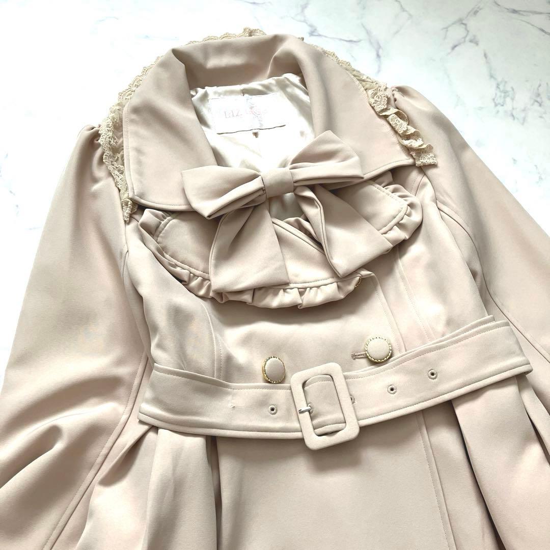 LIZ LISA リズリサ レースフリル襟 トレンチコート ベルト付 リボン