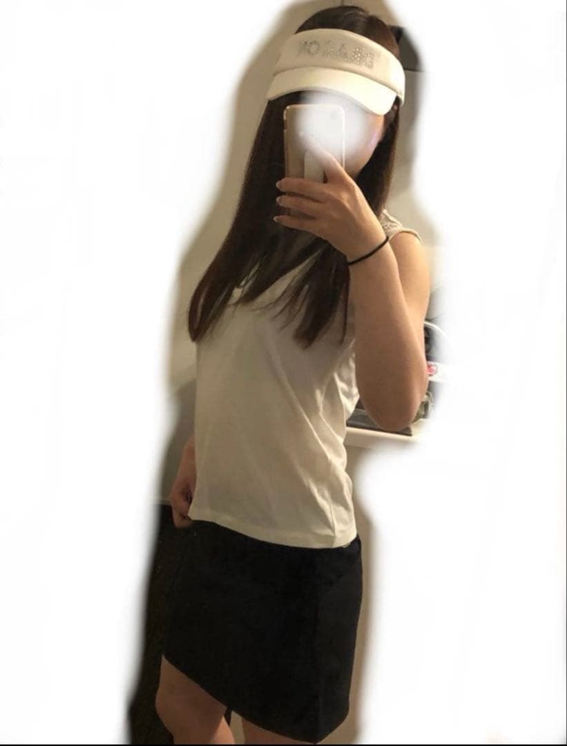 ホワイトノースリーブゴルフシャツ