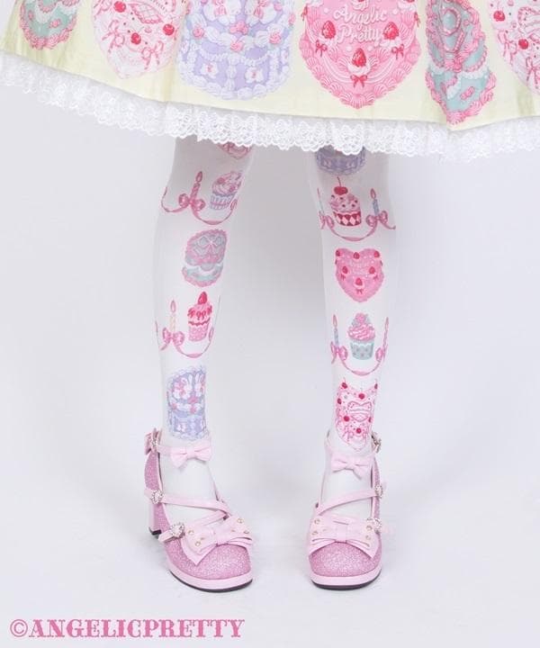 Angelic Pretty Happy Cakesオーバーニー シロ