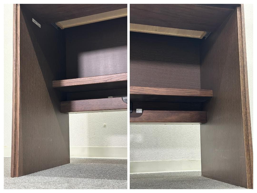 mayunn■カリモク家具■パーソナルデスク　モカブラウン　コンセント付き