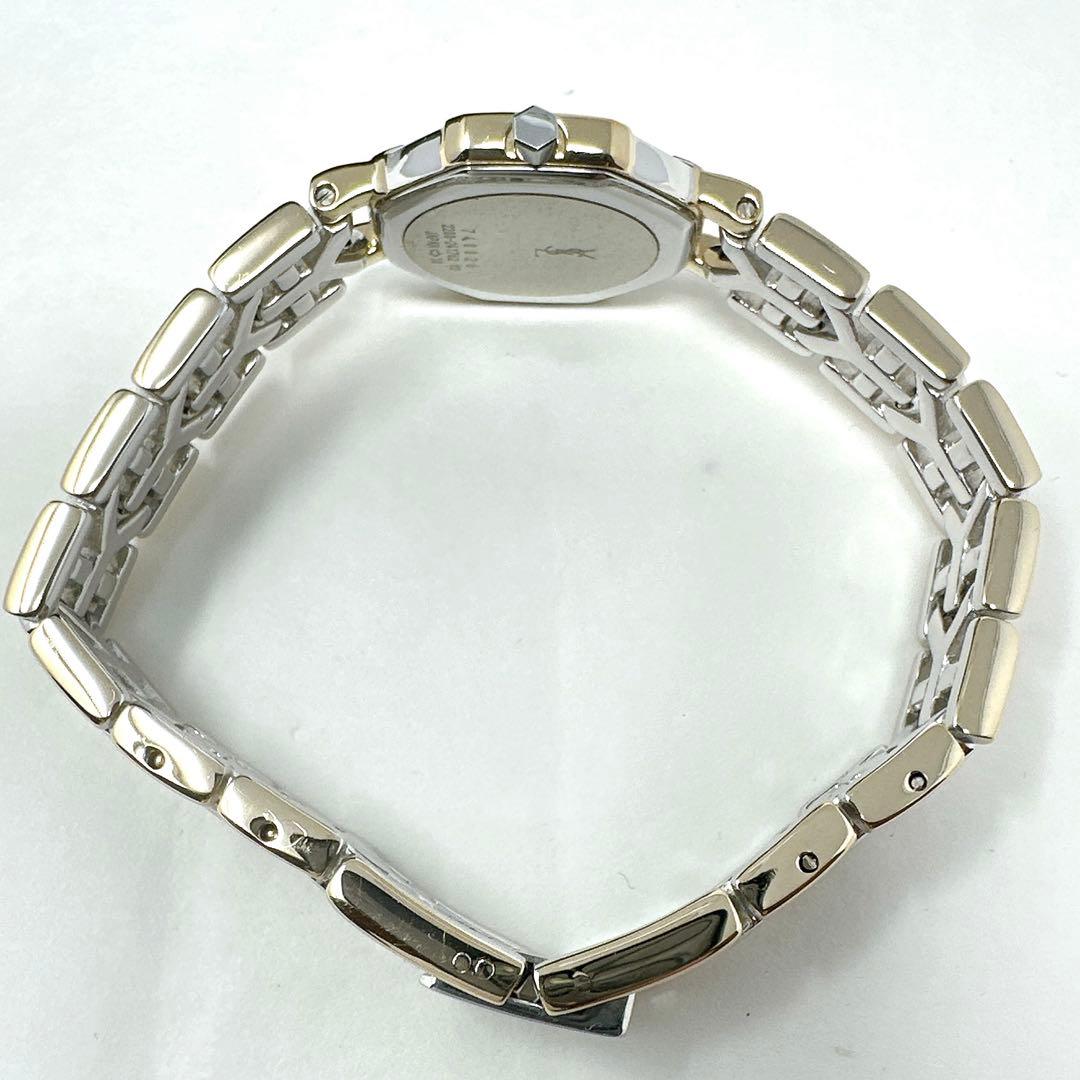 極美品 稼働 イブサンローラン 腕時計 Y字 オクタゴン コンビ 付属品あり