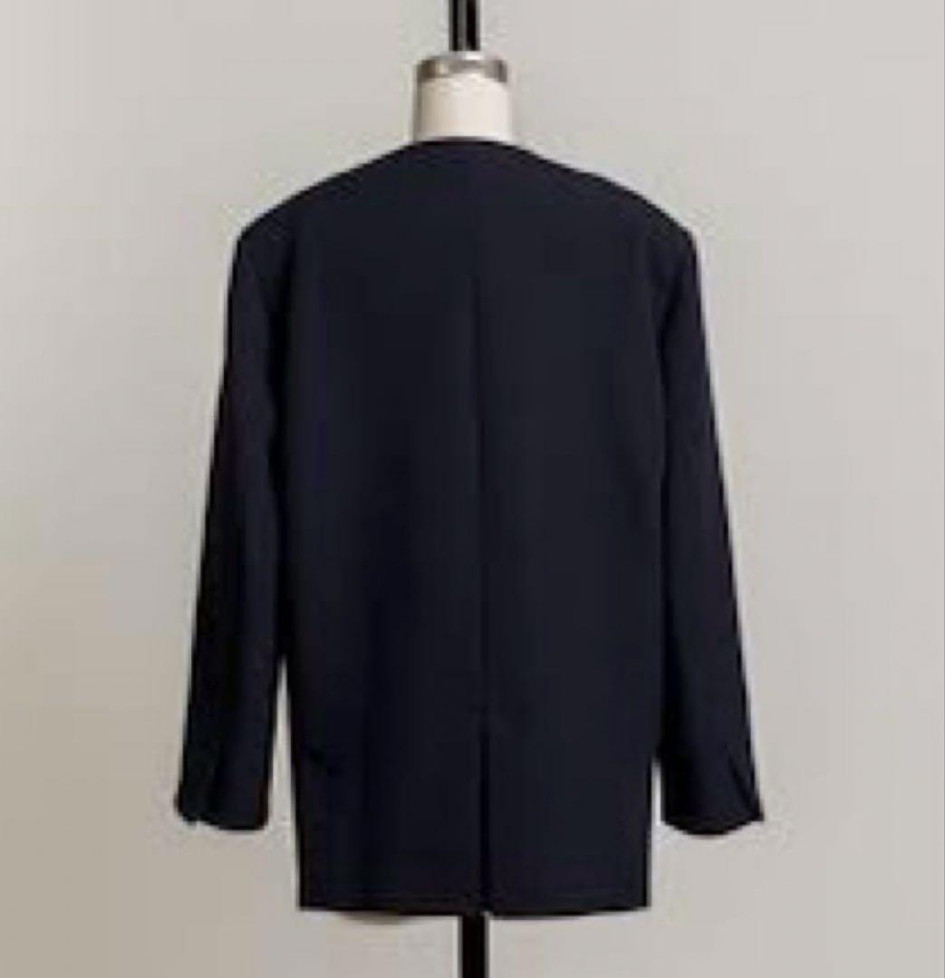 美品 Frey イージーオーバーサイズジャケット 無地 ネイビー S