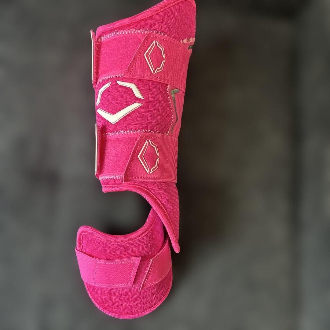 ど*り様 エボシールド ピンク フットガード 左打者用