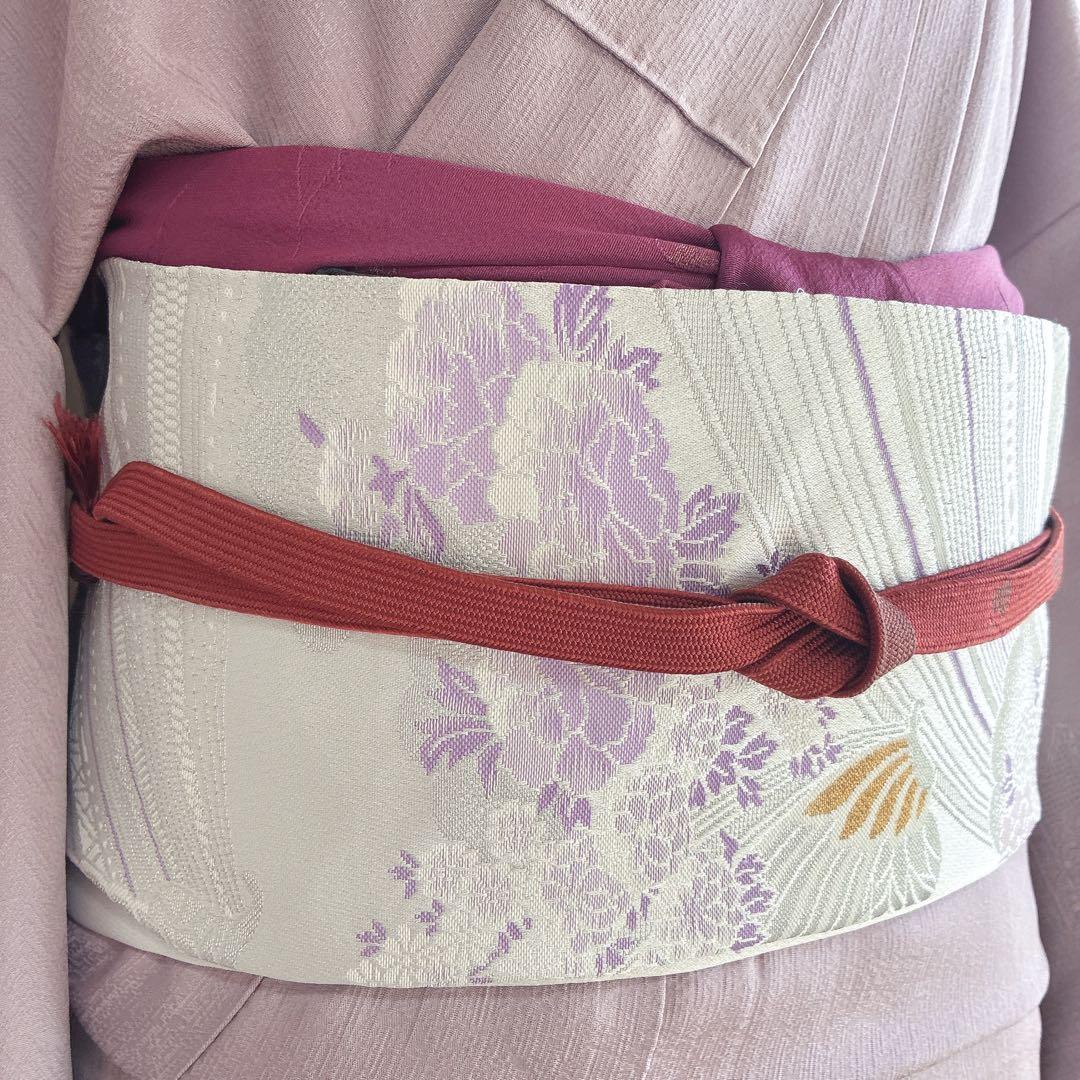 色無地　フルセット　着物　スモールサイズ　しつけ糸付き　正絹　文箱　古典　G15