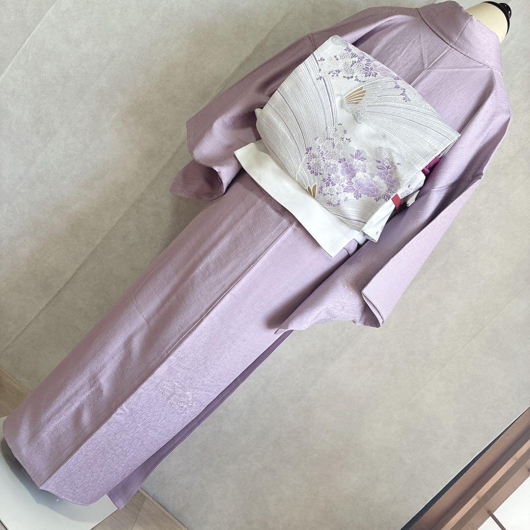 色無地　フルセット　着物　スモールサイズ　しつけ糸付き　正絹　文箱　古典　G15