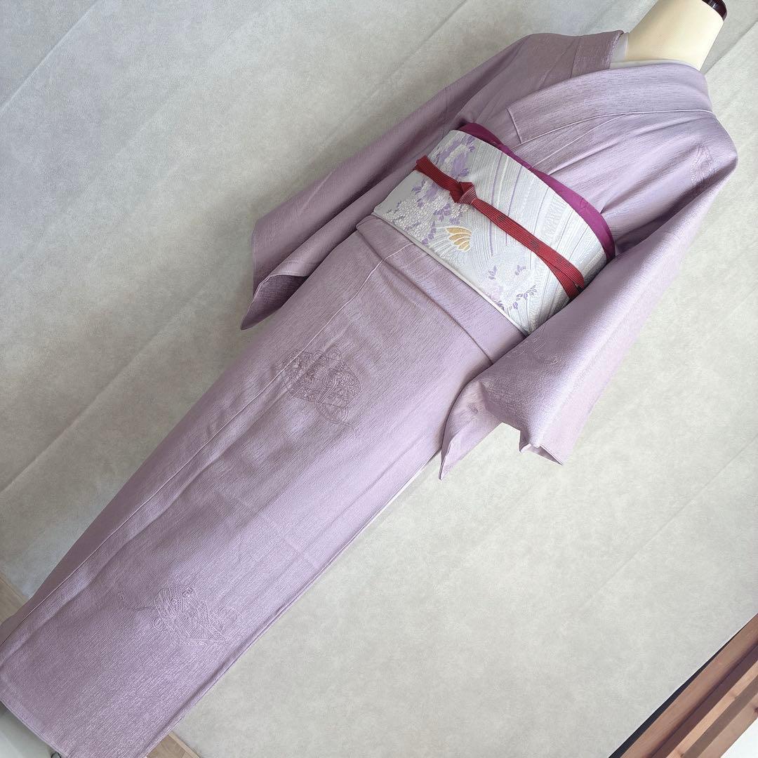 色無地　フルセット　着物　スモールサイズ　しつけ糸付き　正絹　文箱　古典　G15