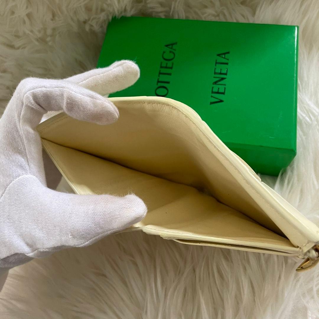 ボッテガヴェネタ カセット マキシ イントレチャート 二つ折り 財布 イエロー