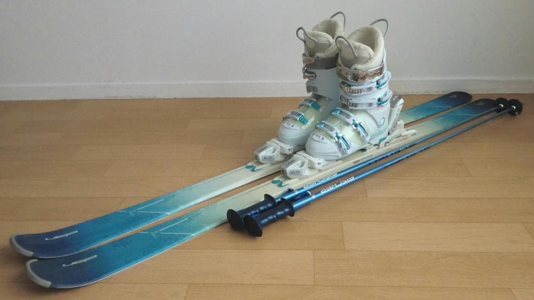 ■■11月限定■送料無料■ELAN■女性用スキーセット■158/25-25.5■