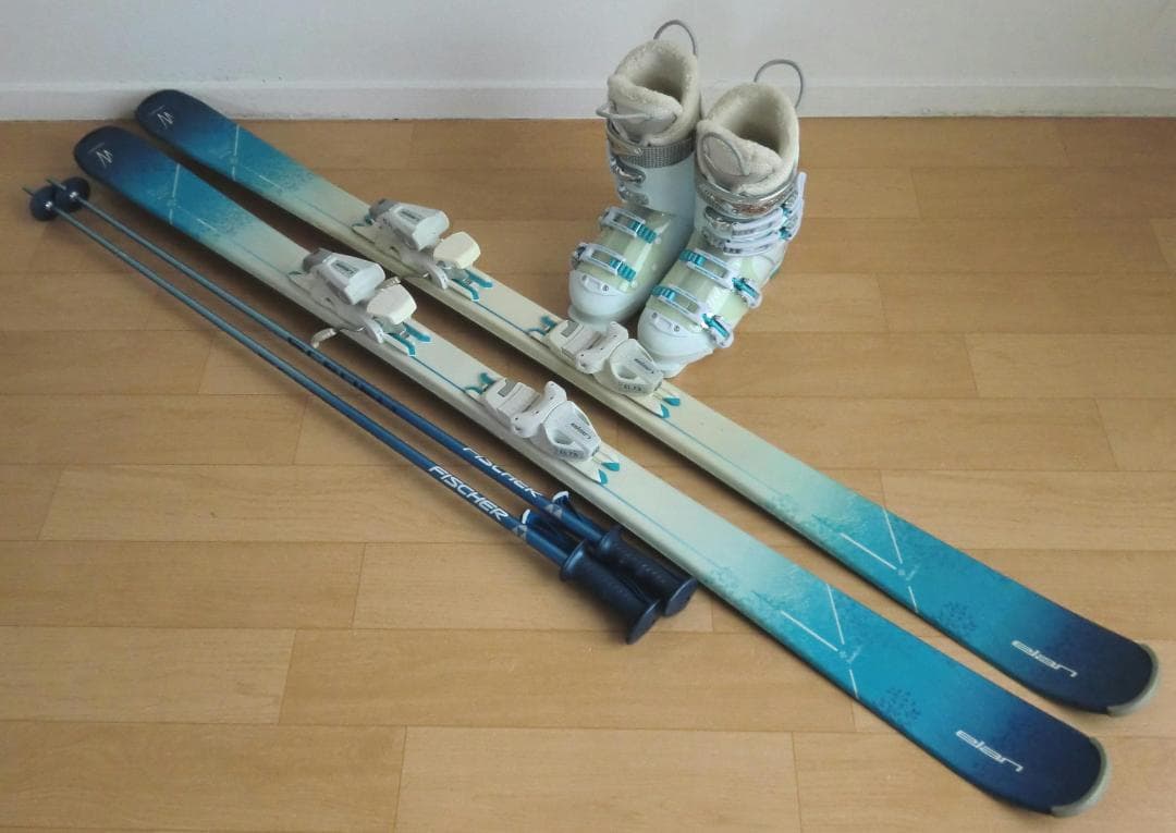 ■■11月限定■送料無料■ELAN■女性用スキーセット■158/25-25.5■