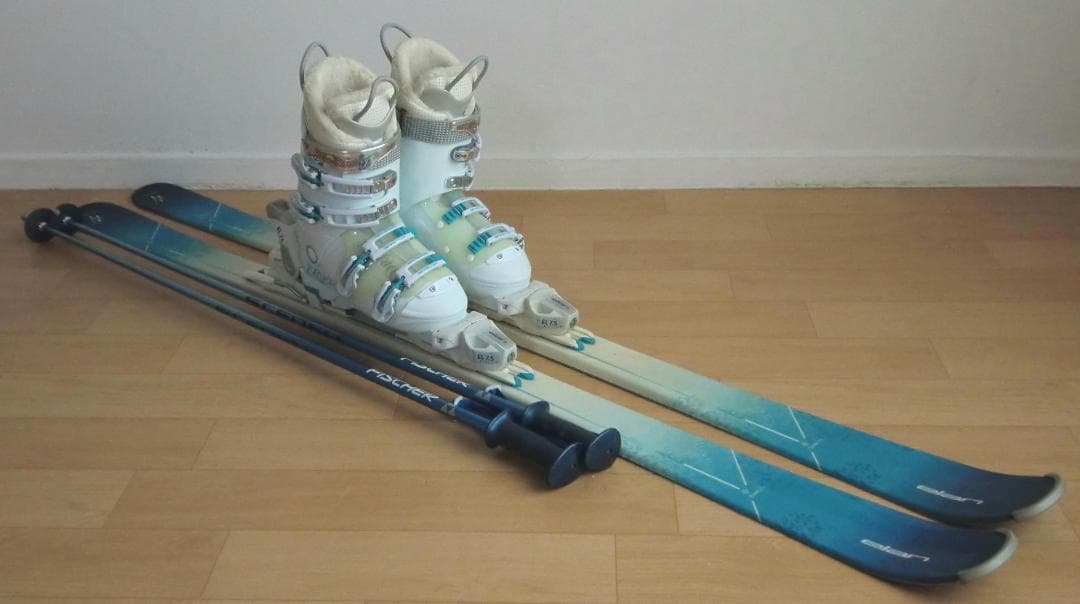 ■■11月限定■送料無料■ELAN■女性用スキーセット■158/25-25.5■