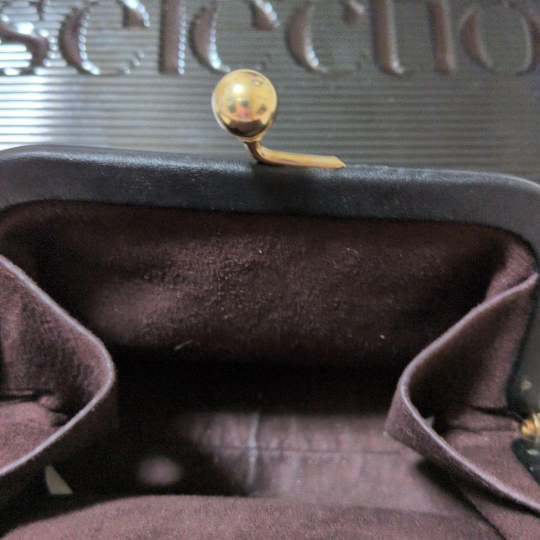 COACH ブラック レザー がま口ケース